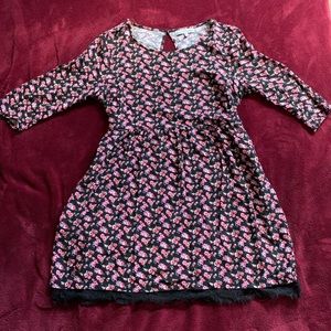 Almost Famous | (XL) 3/4 Sleeve Floral Dress